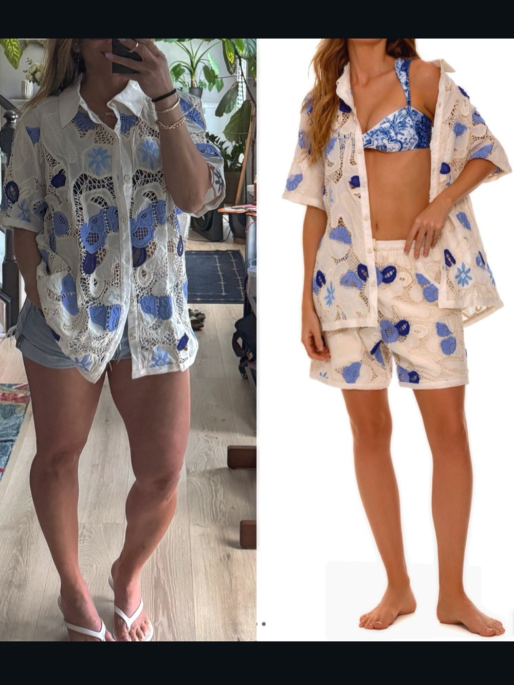 AGUE BENDITA EMBROIDERED TOP SWIM COVER UP